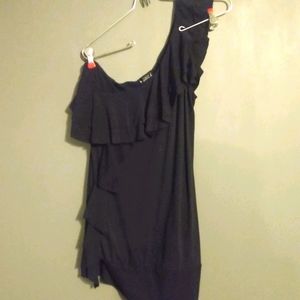 ***4 for $15***Hot one shoulder Wet Seal mini blackdress